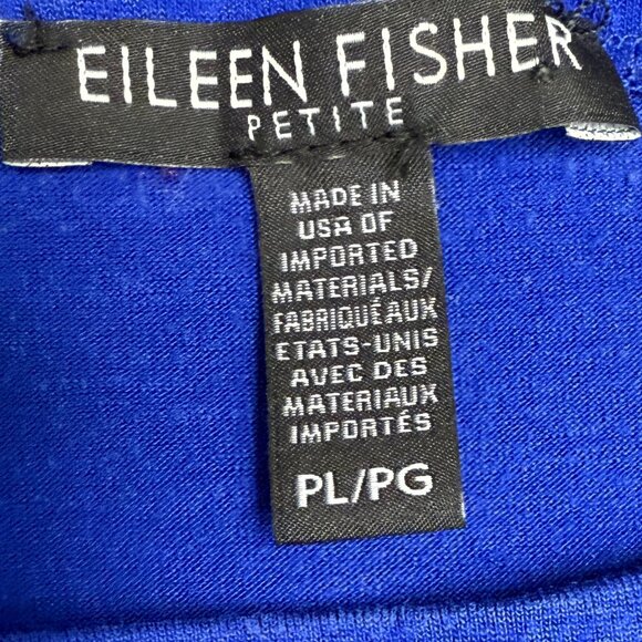 Women's EILEEN FISHER Blue Long Sleeve Lyocell Tunic Top Shirt- Size PL - Picture 6 of 7